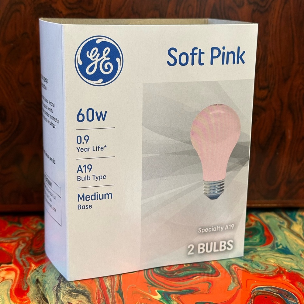 GE Specialty - 60w - “Pink” Light Bulb - 1 Pack/2 Bulbs - Discontinued - non led